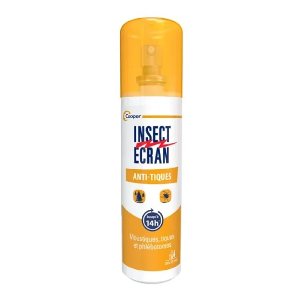 INSECT ECRAN Anti-Tiques 100ml - Répulsif Peau Dès 24 Mois - Zones Tempérées