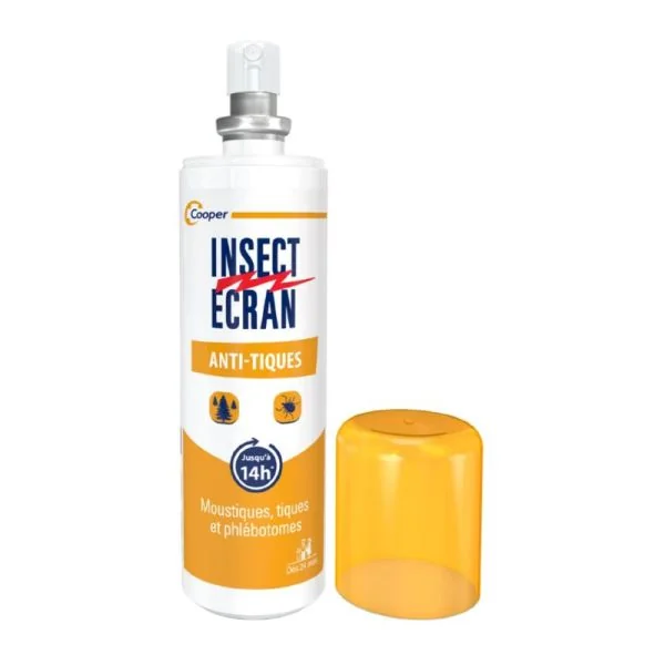 INSECT ECRAN Anti-Tiques 100ml - Répulsif Peau Dès 24 Mois - Zones Tempérées