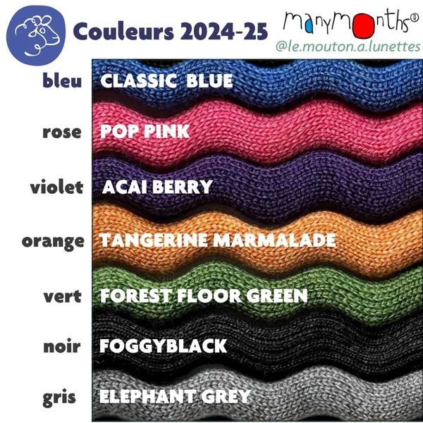 Jambières en laine mérinos femme et ado MaM - Coloris 2023-24