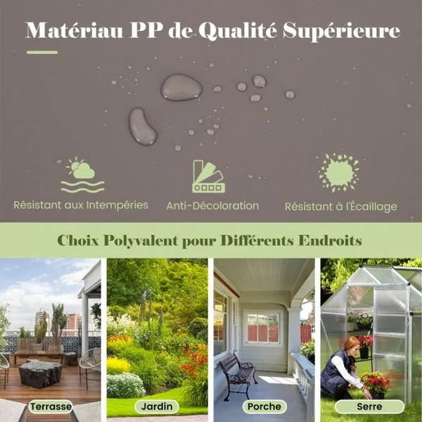 Jardinière avec Treillis à 3 Hauteurs à Arrosage Automatique Lit de Jardin Surélevé avec Indicateur de Niveau d'Eau Blanc et Gris