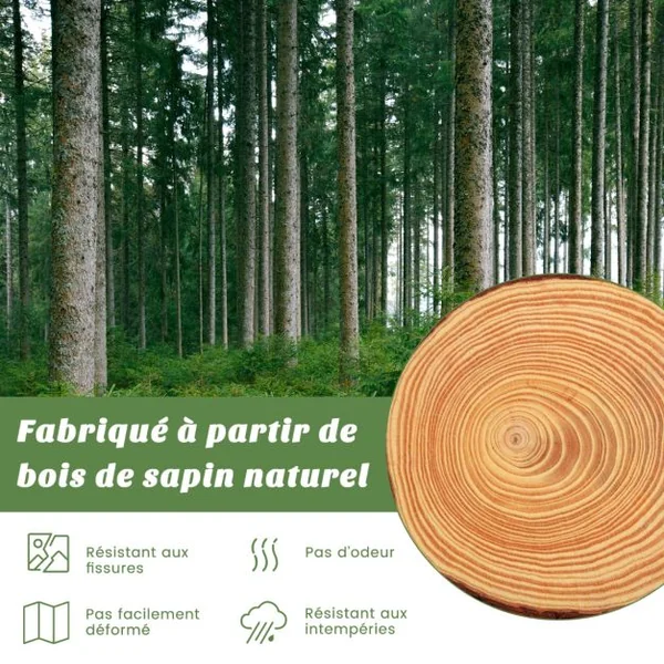Jardinière Carre Potager Extérieur en Bois de Sapin avec Clôture de Protection et Grille de Culture pour Fleur Légume Fruit