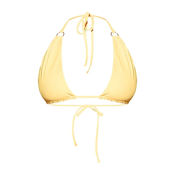 Jaune Haut De Bikini Triangle Mini Anneau En O Apex Haut