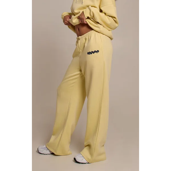 Jaune Jogging Jaune Beurre PLT Studio À Taille Fine Et Imprimé Synthétiqueff