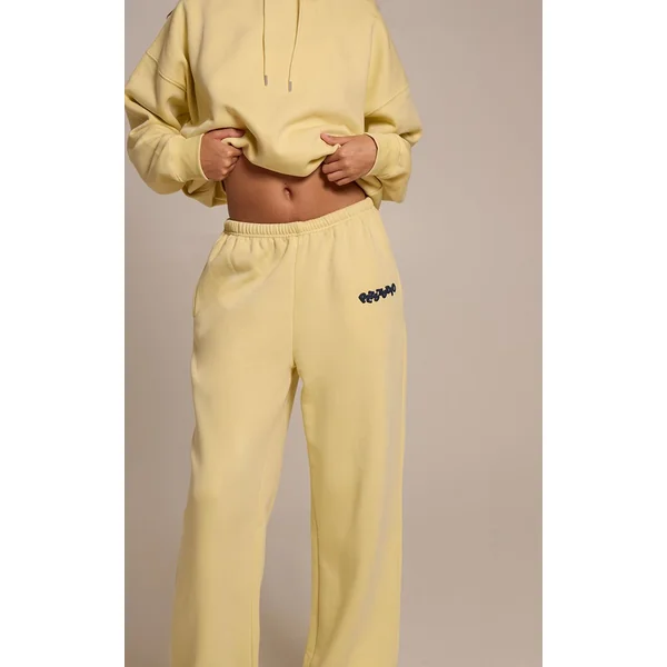 Jaune Jogging Jaune Beurre PLT Studio À Taille Fine Et Imprimé Synthétiqueff