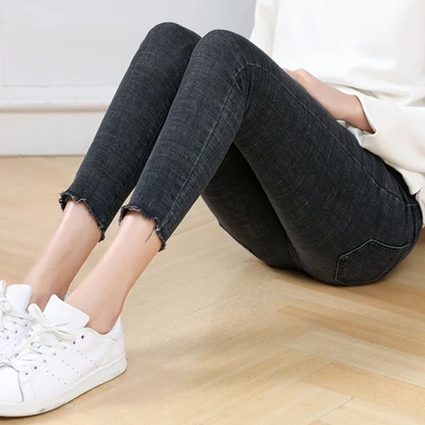 Jean de grossesse skinny court - Noir/Bleu - Reste 1T40