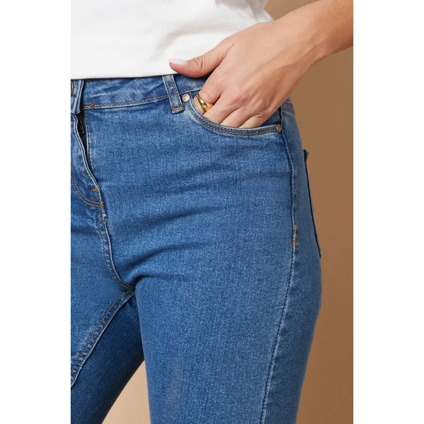 Jean Skinny Taille Moyenne Jade