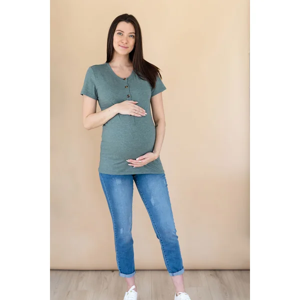 Jeans 7/8 délavé - bleu denim