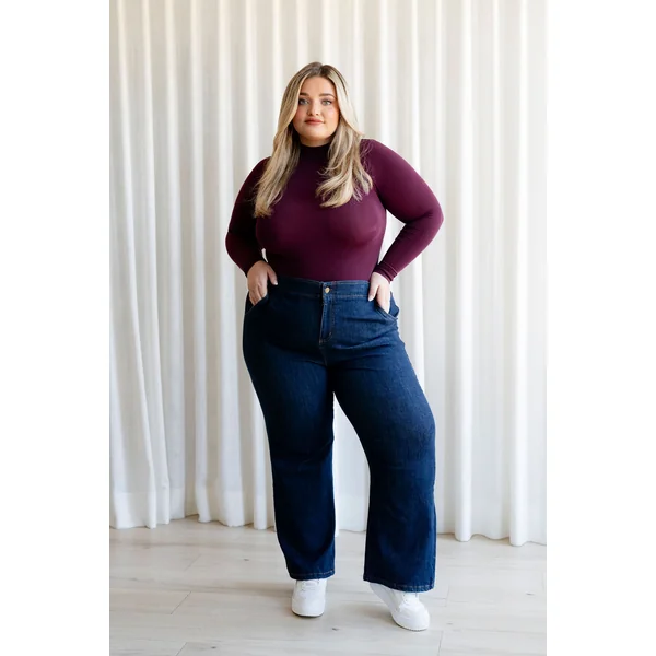 Jeans - coupe relaxed (taille élastique) - indigo