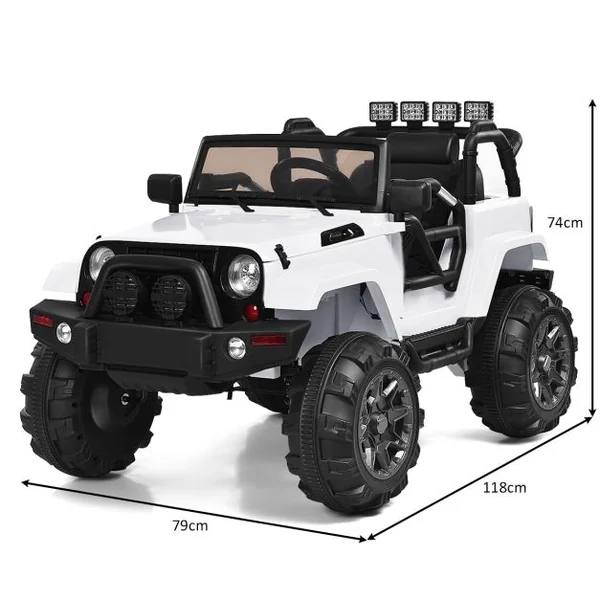 Jeep Électrique 12 V Voiture pour Enfants avec Télécommande 2,4 G Voiture Électrique avec Musique Rouge