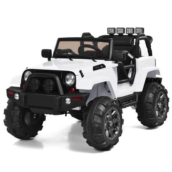 Jeep Électrique 12 V Voiture pour Enfants avec Télécommande 2,4 G Voiture Électrique avec Musique Rouge