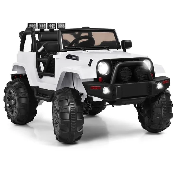 Jeep Électrique 12 V Voiture pour Enfants avec Télécommande 2,4 G Voiture Électrique avec Musique Rouge