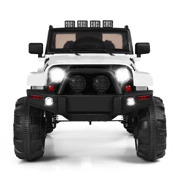 Jeep Électrique 12 V Voiture pour Enfants avec Télécommande 2,4 G Voiture Électrique avec Musique Rouge
