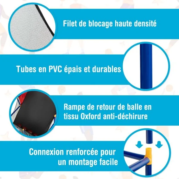 Jeux de Basketball Arcade à double tirs enfants avec 4 balls et 2 Paniers Panier de Basketball double Intérieur et Extérieur pour enfants de 3 ans+