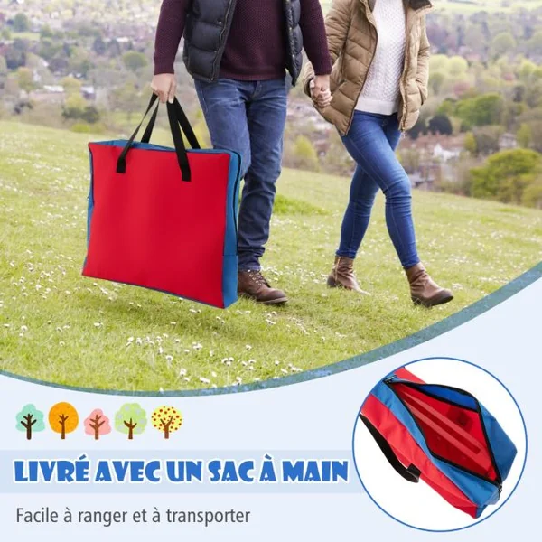 Jeux Puissance 4 Géant Mural avec 42 Jetons Jeu de Société Ludique & Éducatif avec 2 Plateaux Utilisation 62x20x48,5cm Bleu