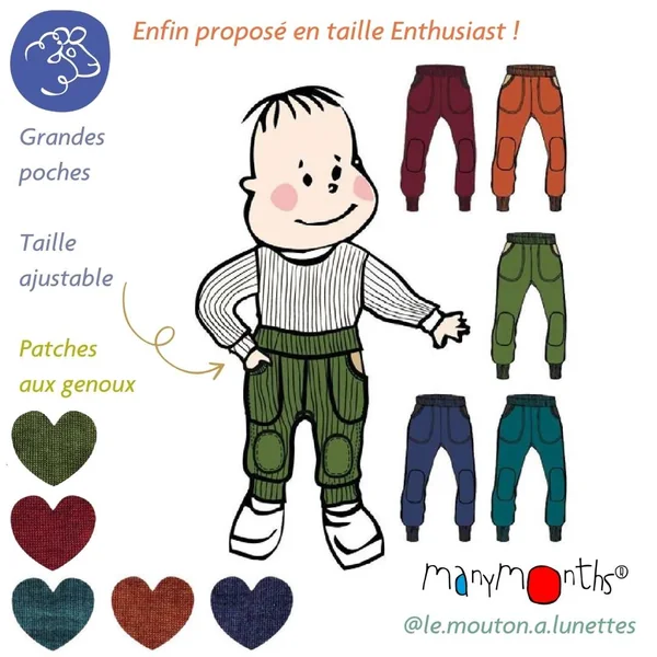 Joggers enfant en laine mérinos ManyMonths mixte – Coloris 2025/26