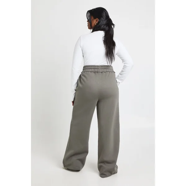 Jogging Grande Taille Jambes Larges à Ceinture Usée