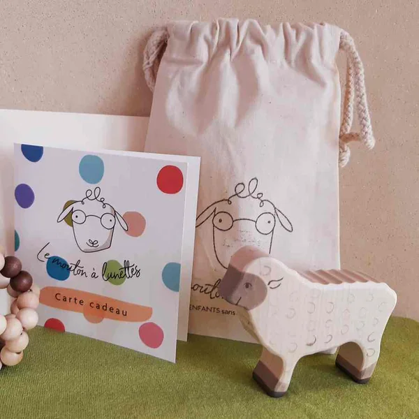 Jouet en bois mouton blanc - Holztiger