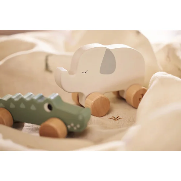 Jouet en bois à roulettes - Jungle Jambo - Elephant