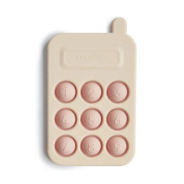 Jouet Téléphone à presser rose - Mushie