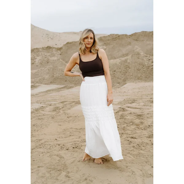 Jupe CONSTANCE (maxi) - blanche
