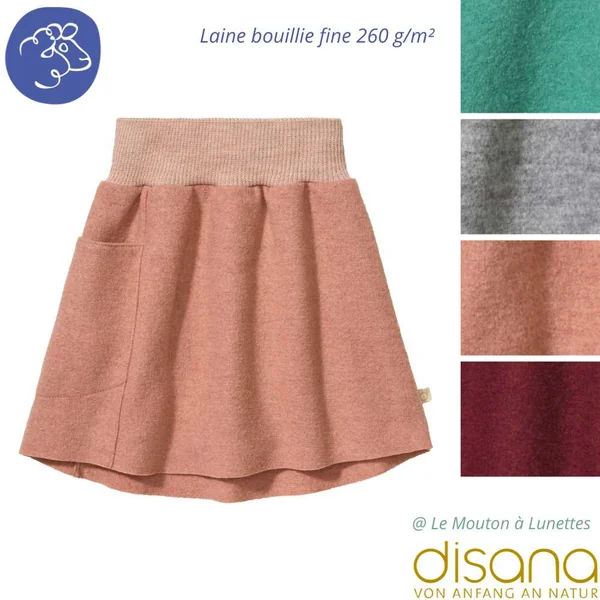 Jupe DISANA 4 saisons en laine bouillie bio