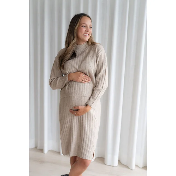 Jupe en lainage RACHEL - beige