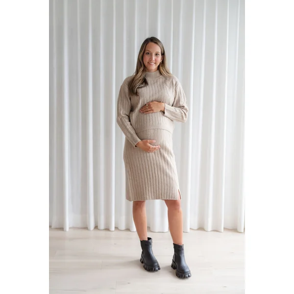 Jupe en lainage RACHEL - beige