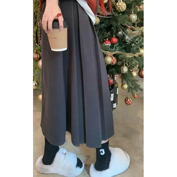 Jupe Grossesse Mi Longue Plissée