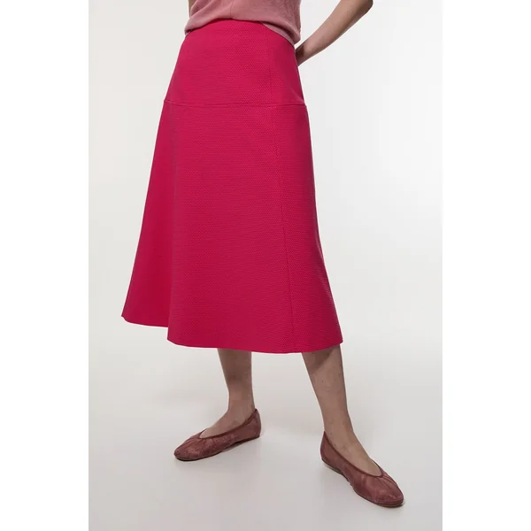 Jupe midi longue texturée sur mesure
