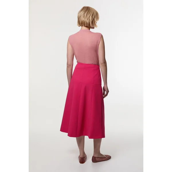 Jupe midi longue texturée sur mesure