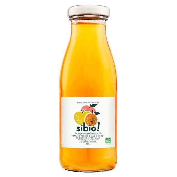 Jus pomme pêche abricot - 25cl