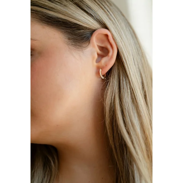 KALIA - Boucles d'oreilles anneaux perles recyclées