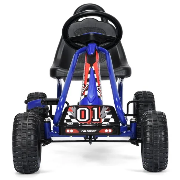 Kart à Pédales Vélo et Véhicule pour Enfants Siège Réglable avec Frein à Main 3-6Ans Bleu/Rouge/Vert/Rose/Orange/Noir