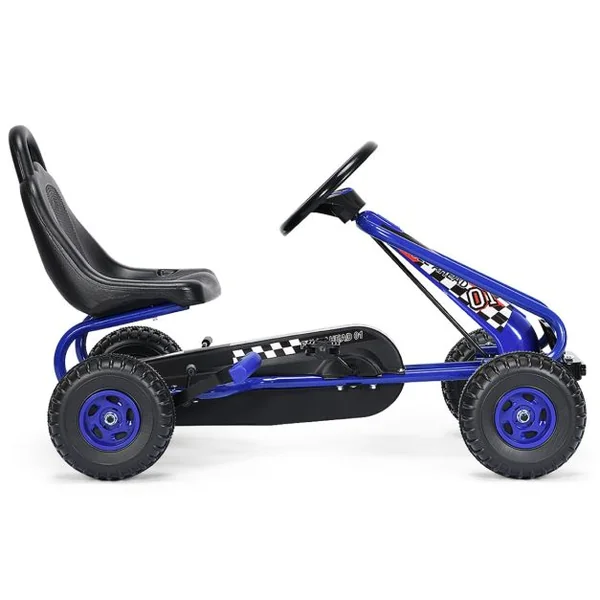 Kart à Pédales Vélo et Véhicule pour Enfants Siège Réglable avec Frein à Main 3-6Ans Bleu/Rouge/Vert/Rose/Orange/Noir