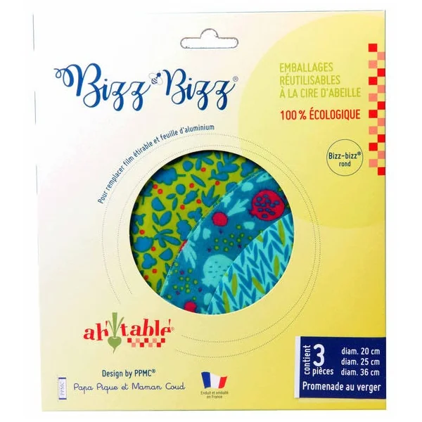 Kit de 3 Bizz-bizz ronds "Promenade au verger"