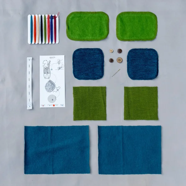 Kit de réparation pour vêtements ManyMonths laine mérinos et chanvre – Coloris 2025/26