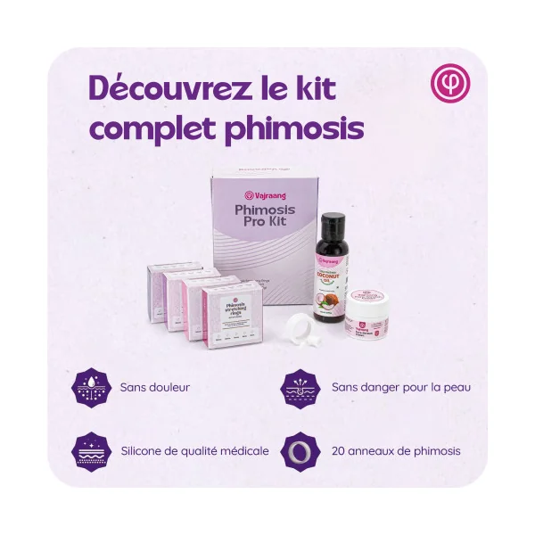 Kit Phimosis - Anneaux + huile + crème