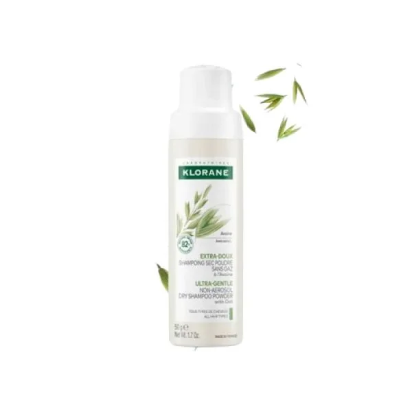 KLORANE SHAMPOOING SEC au Lait d' Avoine - Usage fréquent - Sans gaz 50g - 3282770200904