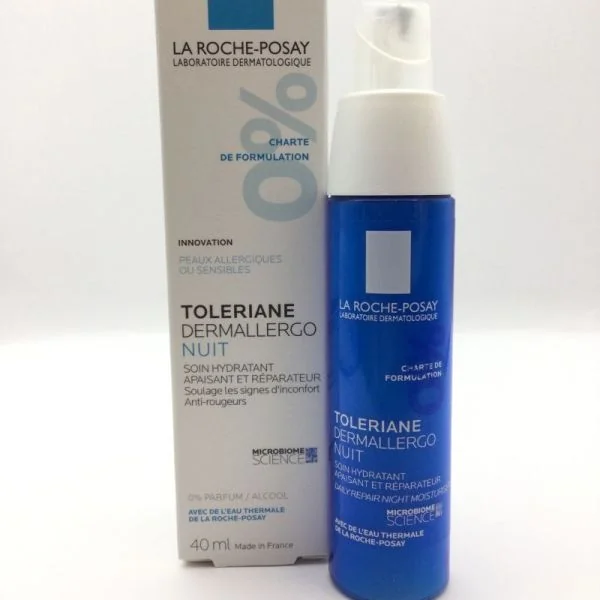 LA ROCHE-POSAY Toleriane Dermallergo Nuit, Soin Hydratant Apaisant et réparateur, Fl/40 ml , 3337875800853