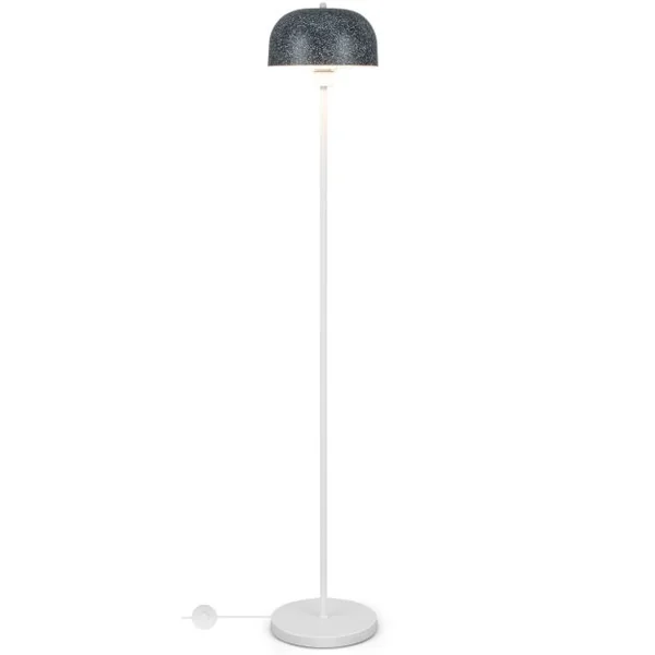 Lampadaire sur Pied de 146 cm Lampe avec Abat-Jour et Interrupteur au Pied Lampe avec Base Lestée Culot E27 pour Salon Chambre Bureau