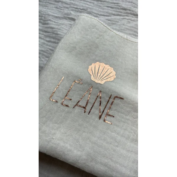 Lange Coquillage Personnalisé – cadeau de naissance personnalisé