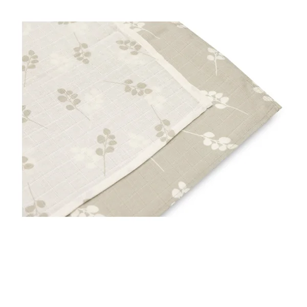 Lange gaze de Coton large 115x115cm Twig Olive Green (lot de 2)