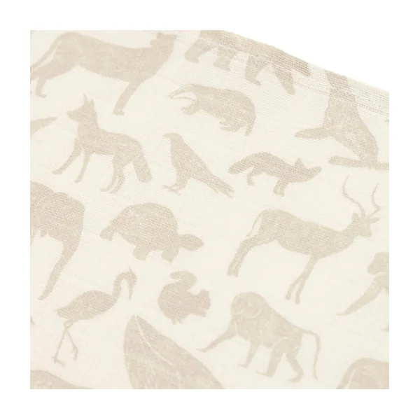 Lange gaze de Coton small 70x70cm Animals Nougat Lot de 3)