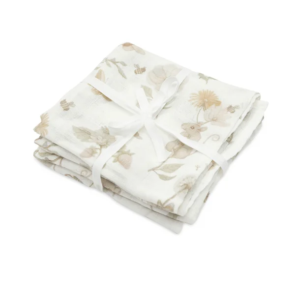 Langes en gaze de coton Dreamy Mouse 70 x 70 cm (Lot de 2)