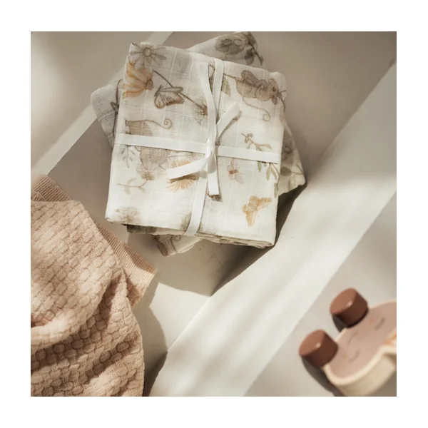 Langes en gaze de coton Dreamy Mouse 70 x 70 cm (Lot de 2)