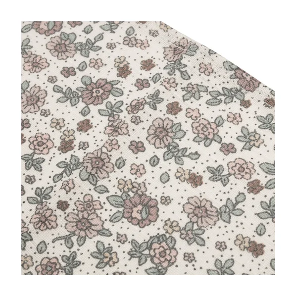 Langes gaze de coton retro flower 70 x 70 cm (Lot de 3)