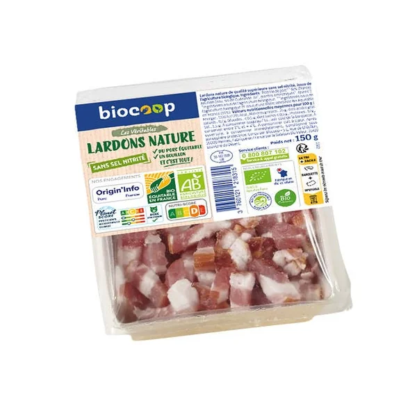 Lardons nature s/sel nitrité 150g