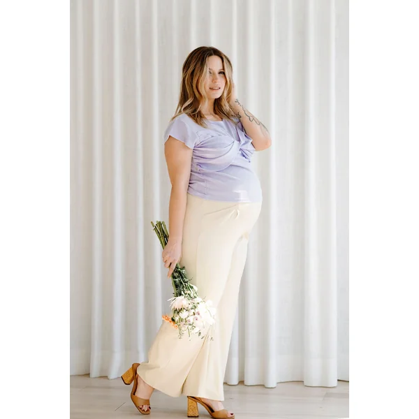 LDP - Pantalons à jambes larges - beige