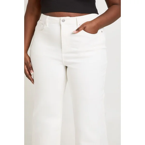 Le Jean Taille Haute Coupe Droite Grande Taille