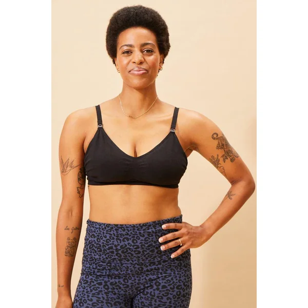 Legging de grossesse en coton bio léopard - Bleu